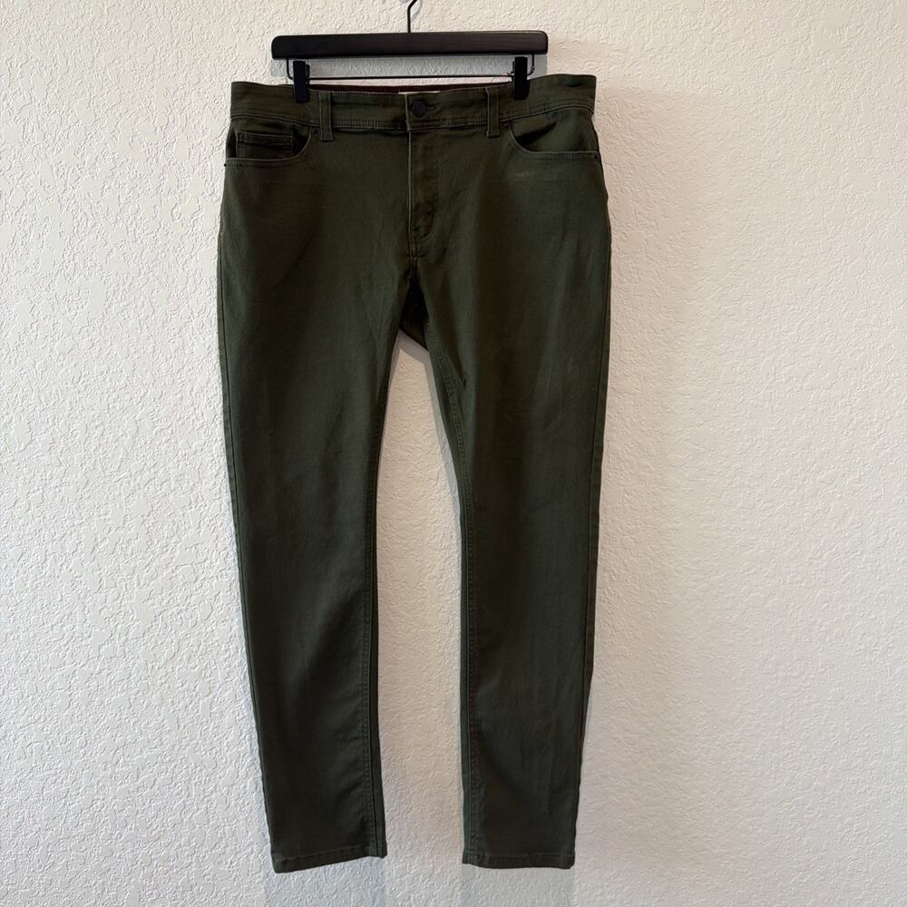 Scott James Slim Fit Dark Olive Green Stretch Pants Men’s Size 36/32